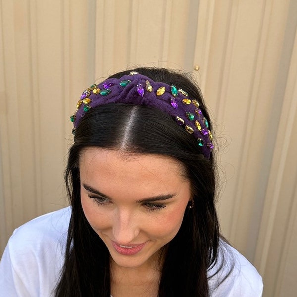 mardi gras child headband
