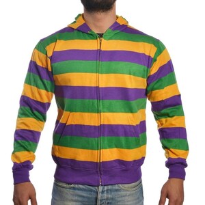 Rugby Mardi Gras Zip Up Hoodies