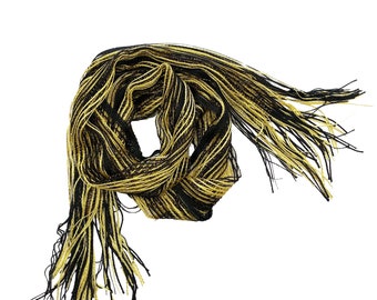 Mesh Scarf- Black and Gold