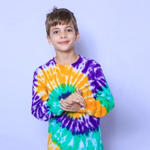 Tie Dye Swirl Kids Long Sleeve TShirt image 1