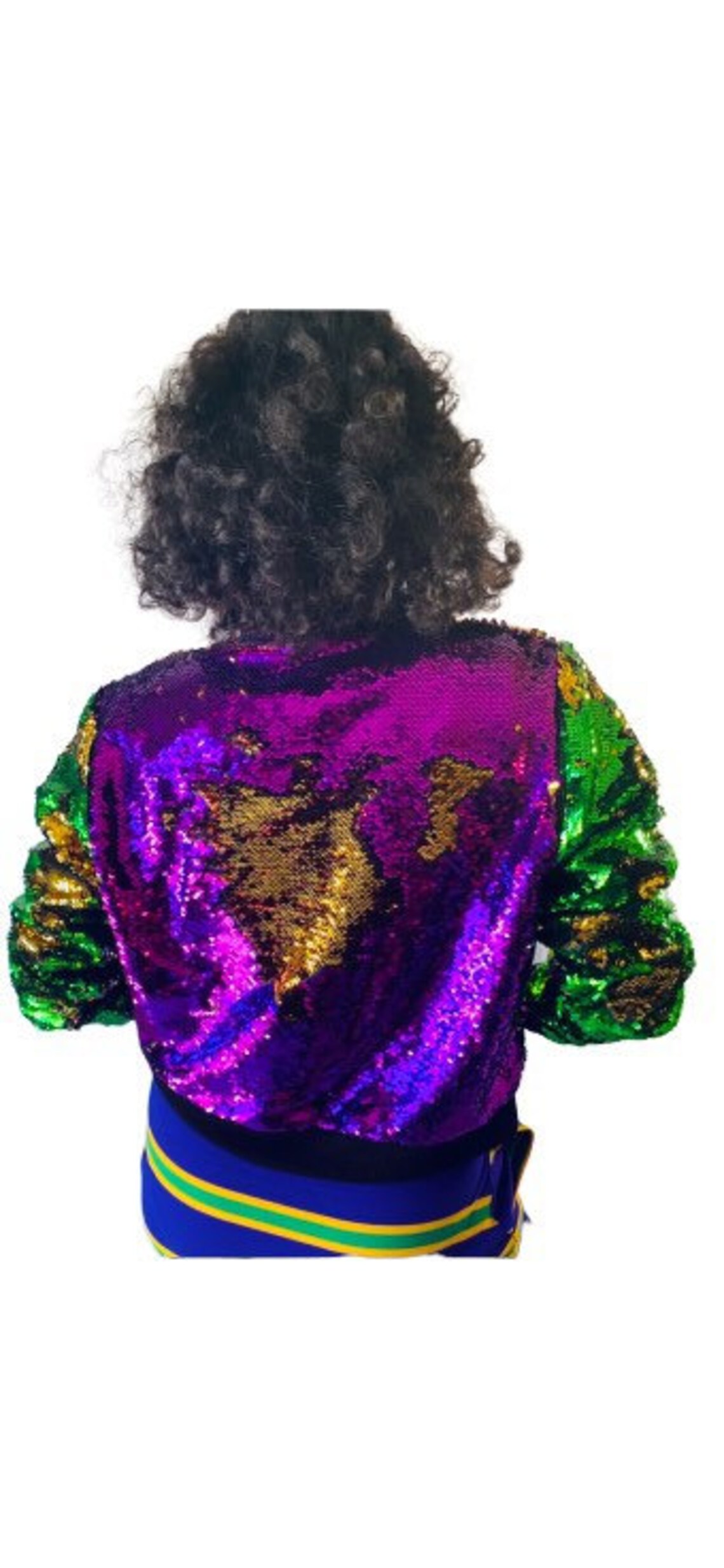 Mardi Gras Reversible Sequin Jacket Adult Etsy