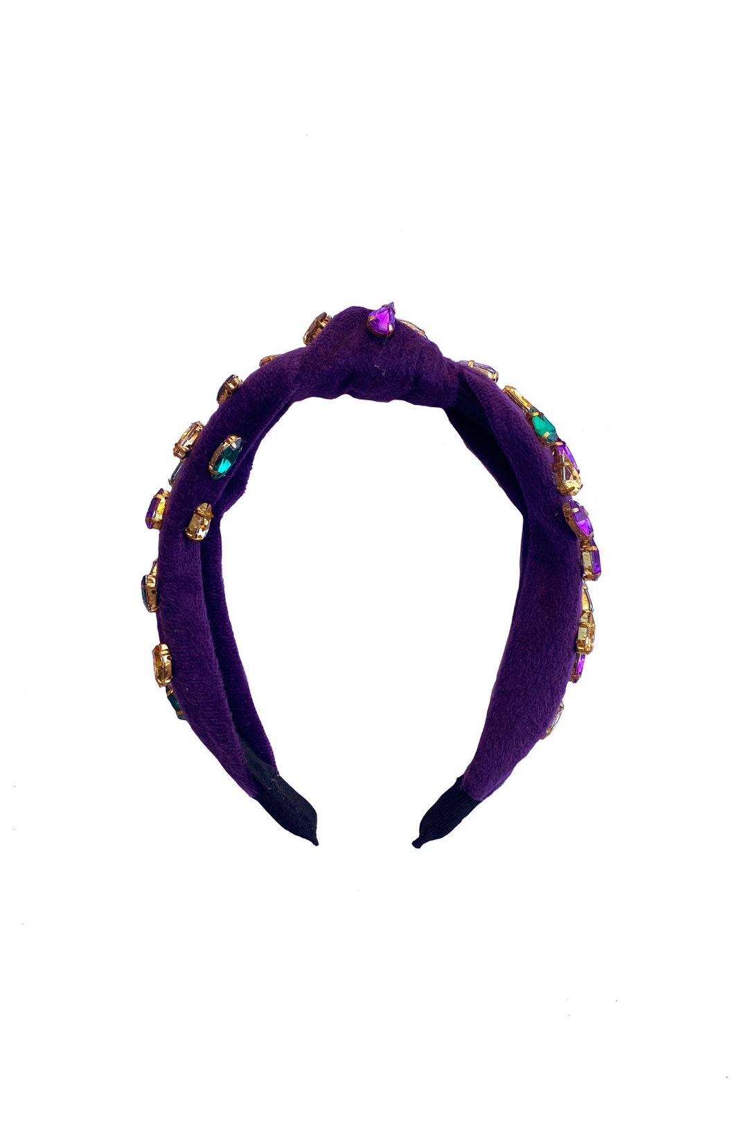 mardi gras knotted headband