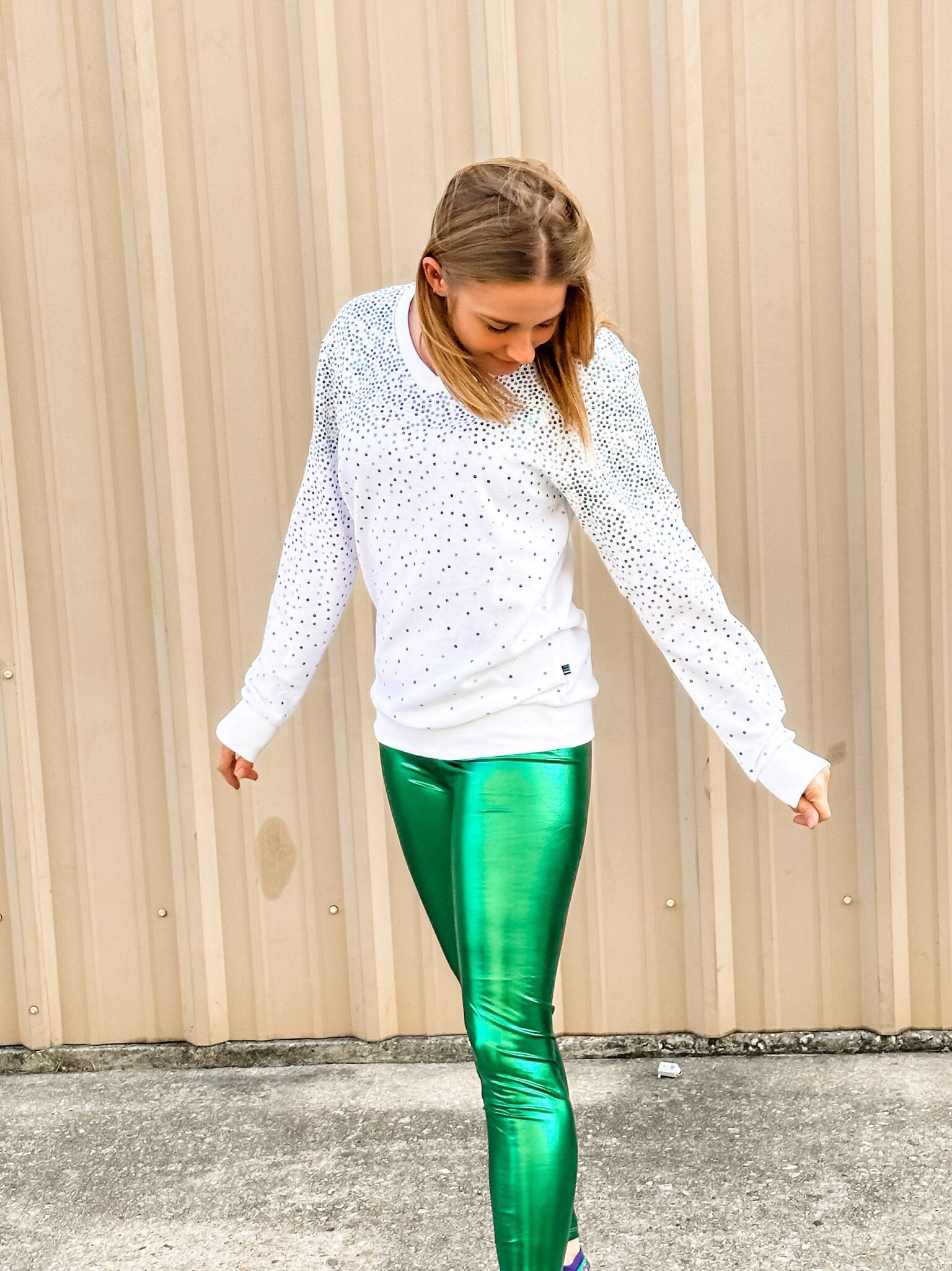 St. Patrick's Day Metallic Green Leggings Adult -  Canada