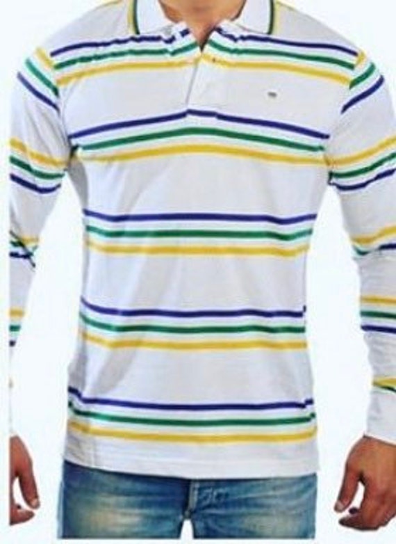 mardi gras long sleeve polo shirt