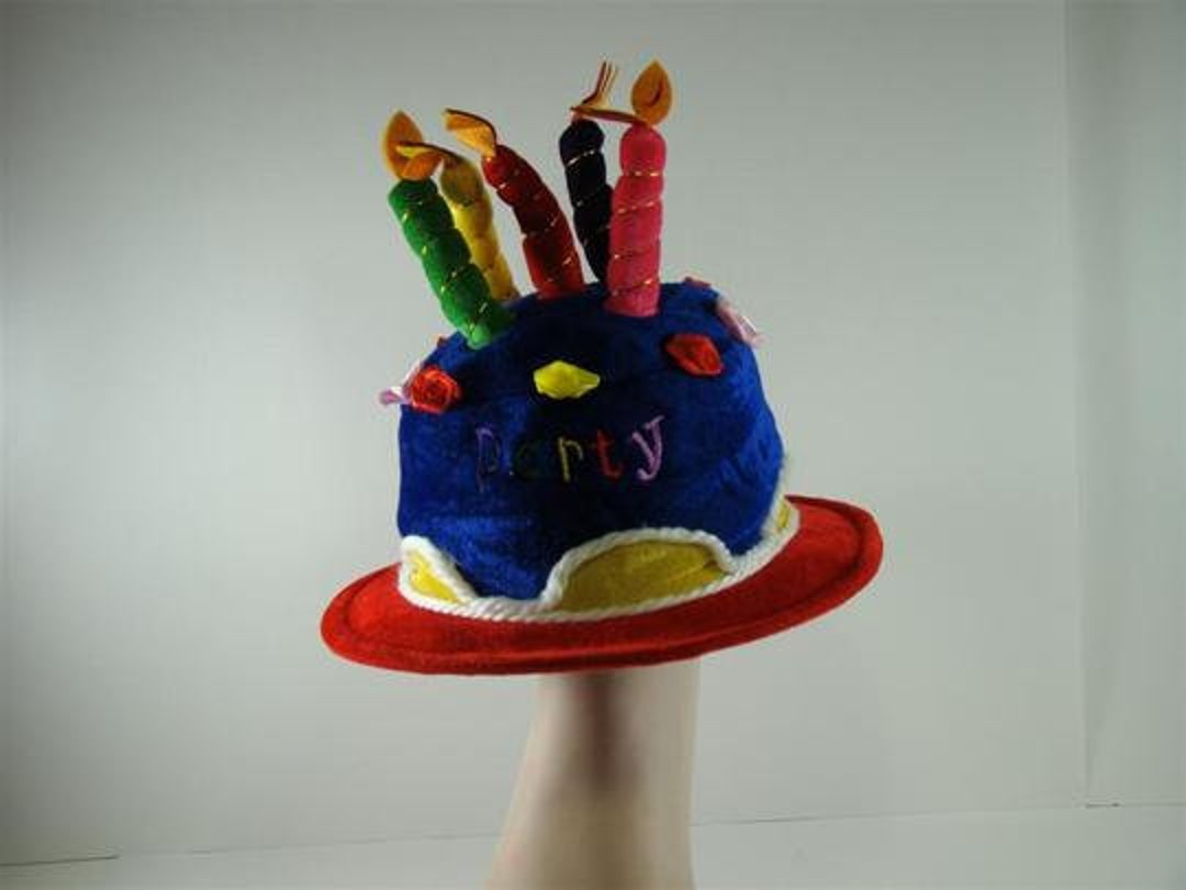 Birthday party Hat With Candles Etsy