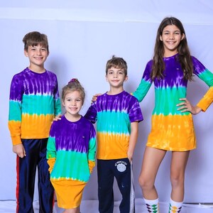 Tie Dye Striped Kids Long Sleeve TShirt image 3