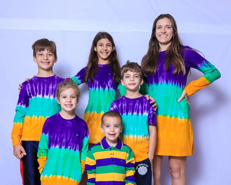 Tie Dye Striped Kids Long Sleeve TShirt image 4