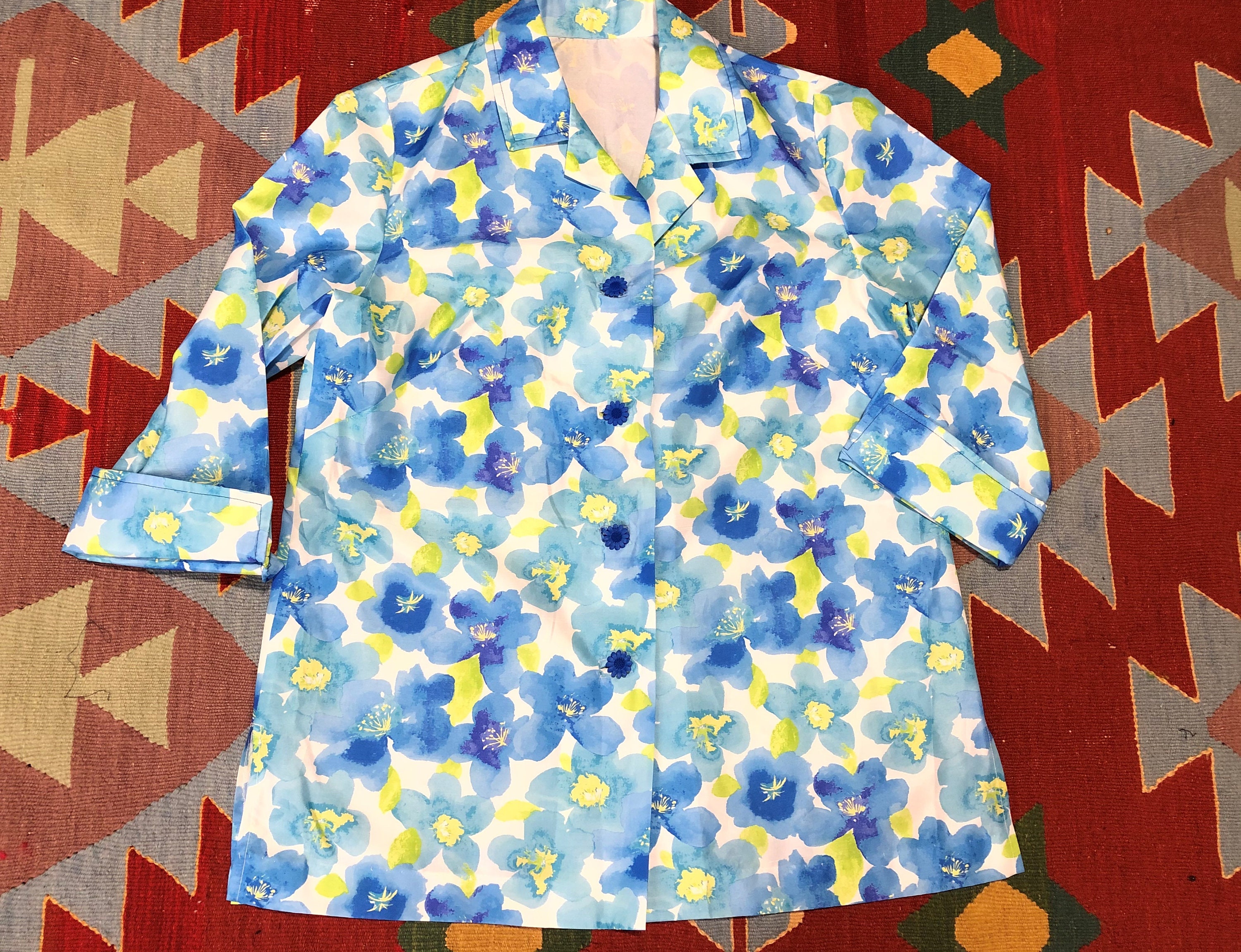 Vintage 70s Women's Floral Rain Jacket 