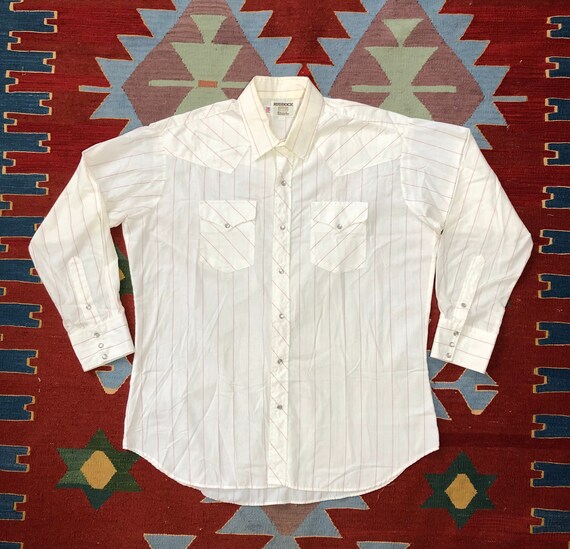 Vintage 80s Ruddock Western Shirt Red 