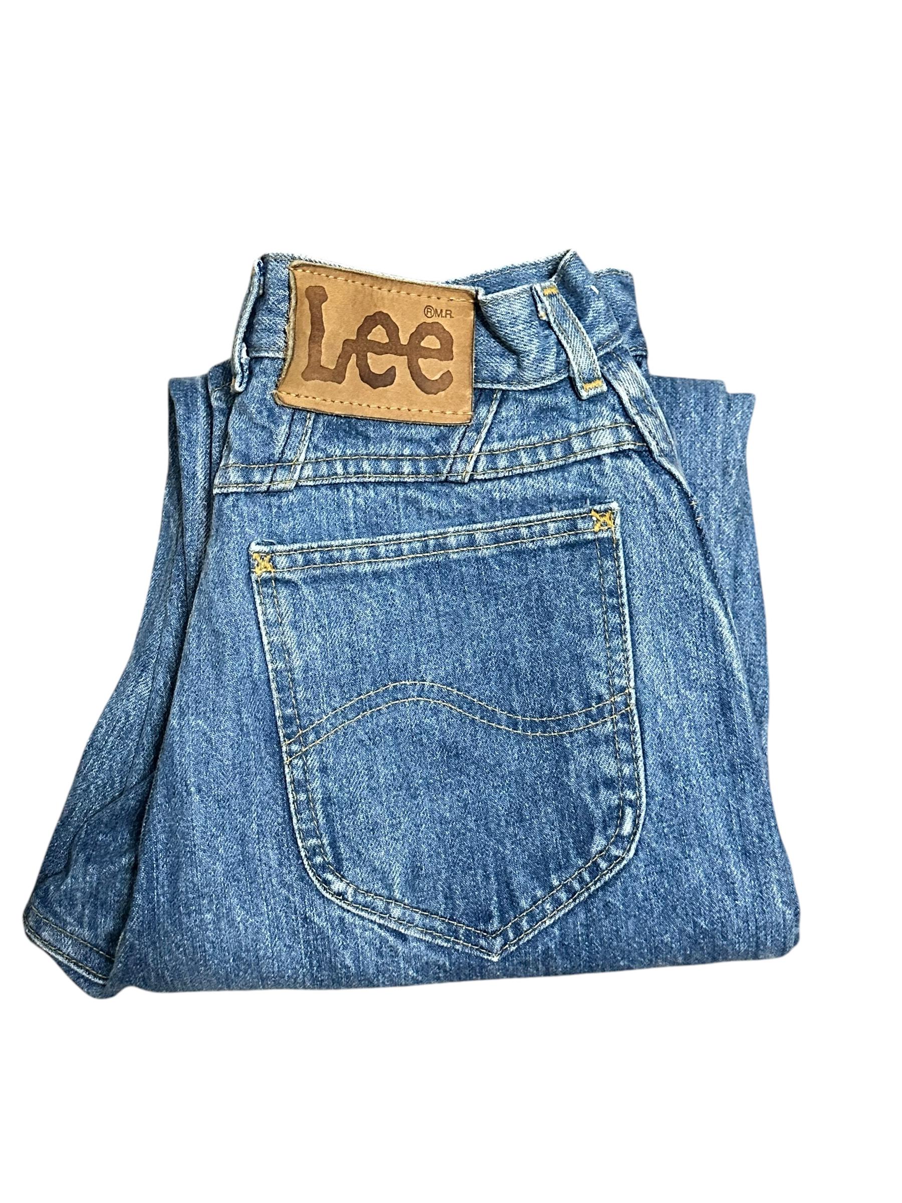 90s vintage 濃紺　Lee リー　ヴィンテージ　USA 90s USA製 Leeリー intel 刺繍 Vネック 編み柄 切り替え