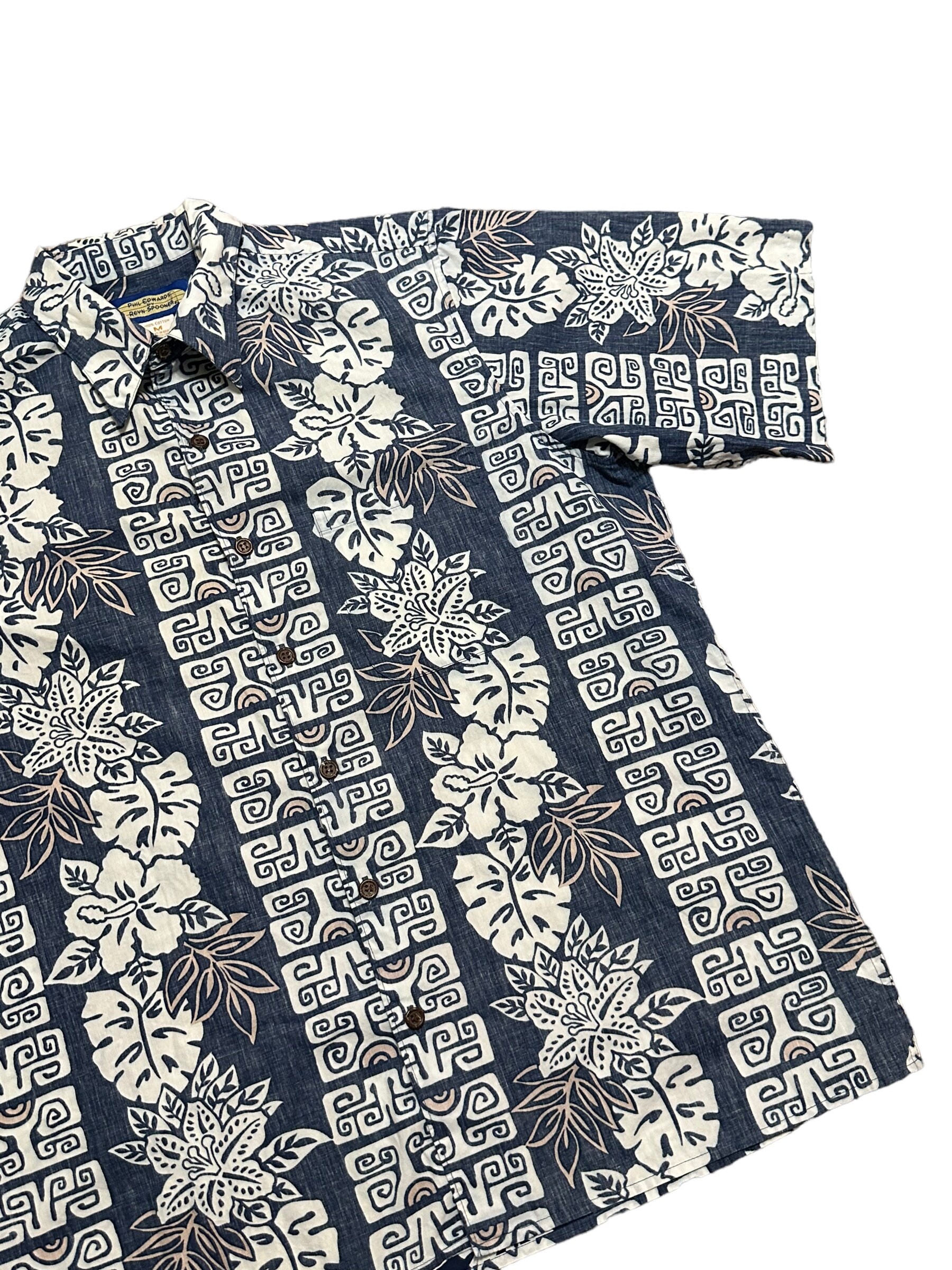 Vintage Phil Edwards Reyn Spooner Hawaiian Shirt Blue Aloha 