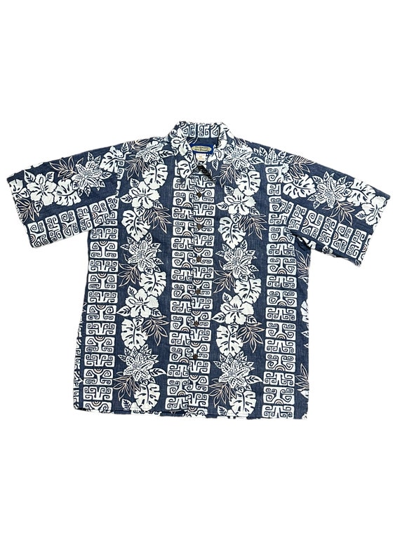 Vintage Phil Edwards Reyn Spooner Hawaiian Shirt Blue Aloha 