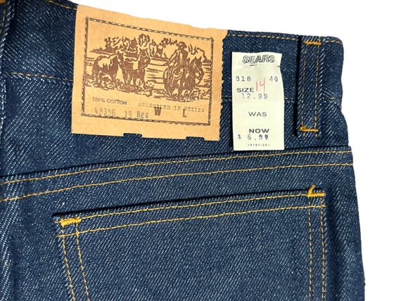 Vintage 80s Sears Jeans NWT Deadstock Boy's 14 Re… - image 4