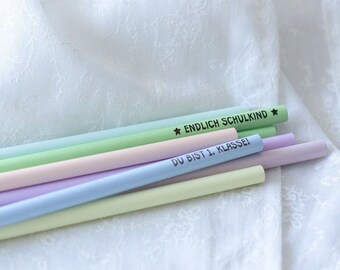 Pencil with engraving for school enrollment | Gift idea for school cone | lots of great colors to choose from