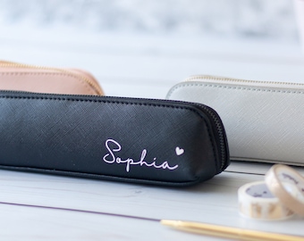 Personalized Pencil Case | Cosmetic bag with desired name | different colors | Gift idea for students and pupils