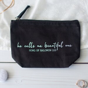 Kosmetiktasche | Kulturbeutel mit Bibelvers | in verschiedenen Farben und Größen | Geschenkidee
