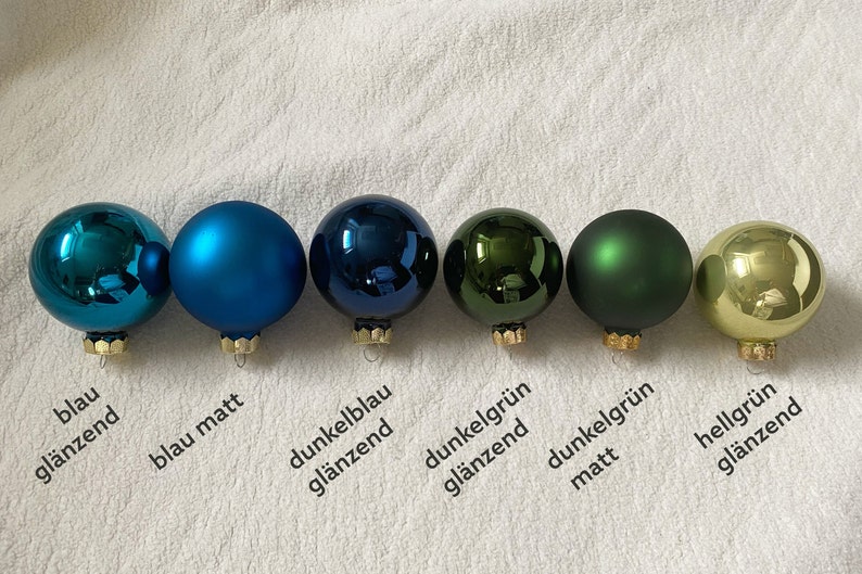 Hand-written Christmas balls made of glass, personalized with desired text, Christmas tree decoration with name, in gift box image 9