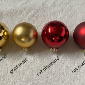 Handbeschriebene Weihnachtskugeln aus Glas, personalisiert mit Wunschtext, Christbaumschmuck mit Name, in Geschenkbox Bild 8