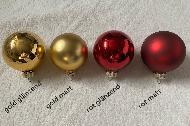 Hand-written Christmas balls made of glass, personalized with desired text, Christmas tree decoration with name, in gift box image 8