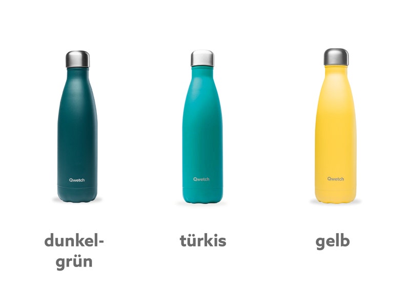 Personalisierte Thermosflasche mit Gravur fairsozial gefertigt Trinkflasche mit Name in vielen Farben 18/8 Edelstahl 500 ml Bild 8
