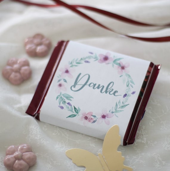 Banderole Danke Fur Rittersport Schokolade 100g Etsy