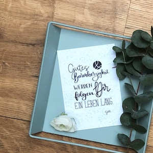 Postkarte "Gutes und Barmherzigkeit werden dir folgen ein Leben lang" – Psalm 23,6 – Handlettering – Optional mit Briefumschlag