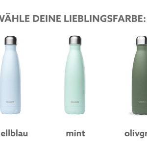 Personalisierte Thermosflasche mit Gravur fairsozial gefertigt Trinkflasche mit Name in vielen Farben 18/8 Edelstahl 500 ml Bild 6