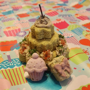 Birthday Cake Treat | Banana & Oat Treat for Rabbits, Guinea Pigs, Hamsters, and any Small Pet | Small Pet Treat