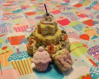 Birthday Cake Treat | Banana & Oat Treat for Rabbits, Guinea Pigs, Hamsters, and any Small Pet | Small Pet Treat