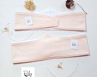 Katoenen onderborstvoering voor zweetkussentjes: herbruikbare zweetabsorberende bh - verstelbare sluiting aan de achterkant