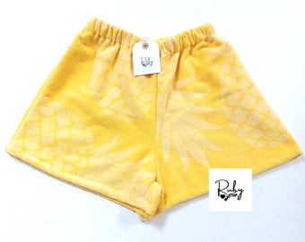 Geüpcycled strandlakenshort: festival-raveshort dames 8-10