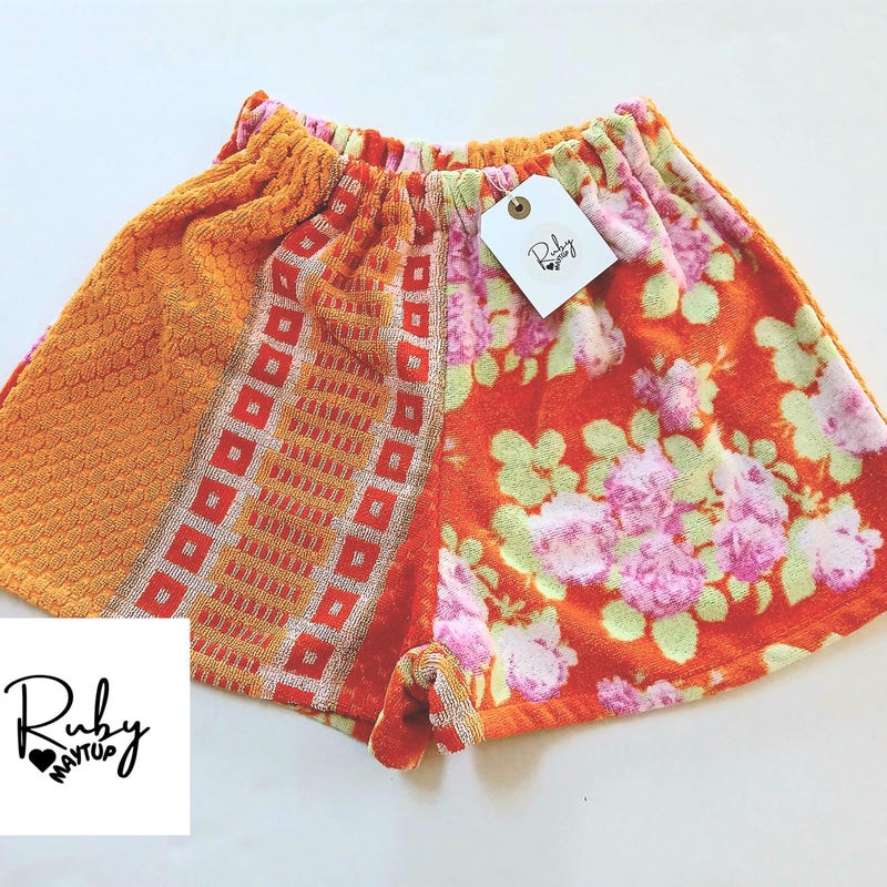 Floral stripes plush shorts main image 0
