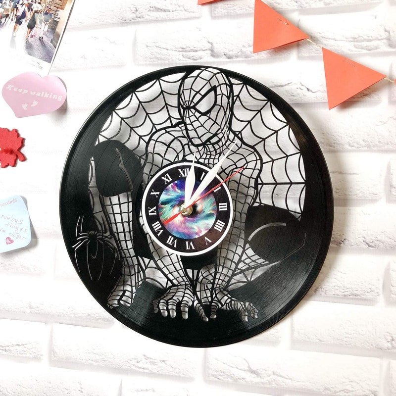 thumbnail image 2 of Queen Clocks Cinema Vinyl Record Wall Clock - Hollywood Film Theme, Popcorn Movie Room Decor 2 of 5