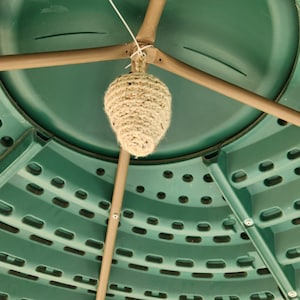 crochet, wasp nest, hornet nest, chemical free wasp deterrent, hornet deterrent,
