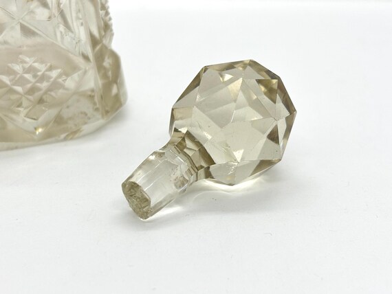 Antique solid silver mounted cut glass perfume / … - image 9