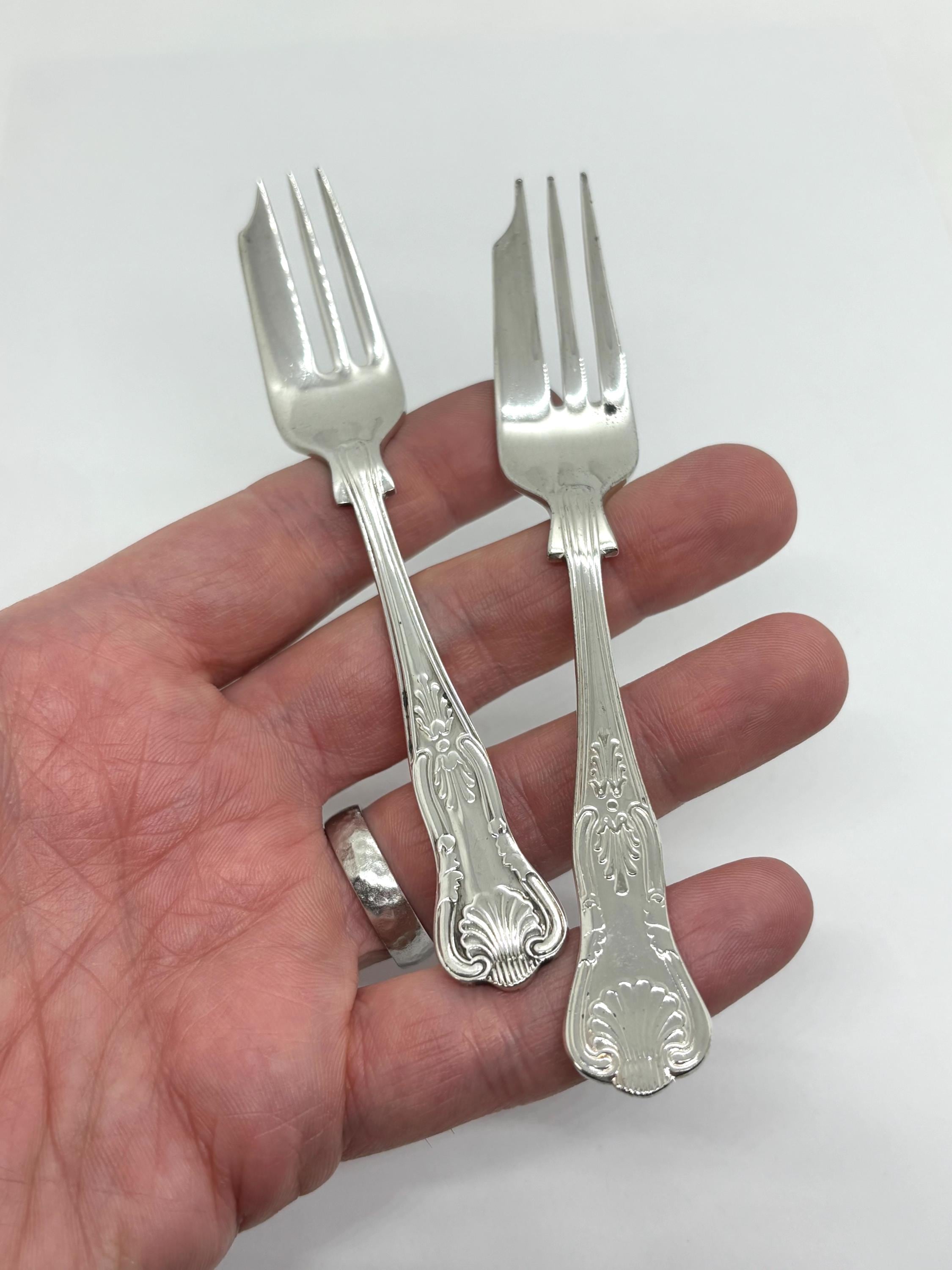 英国】 キングスパターン ケーキフォーク 5本 ケーキサーバー 1本 英国