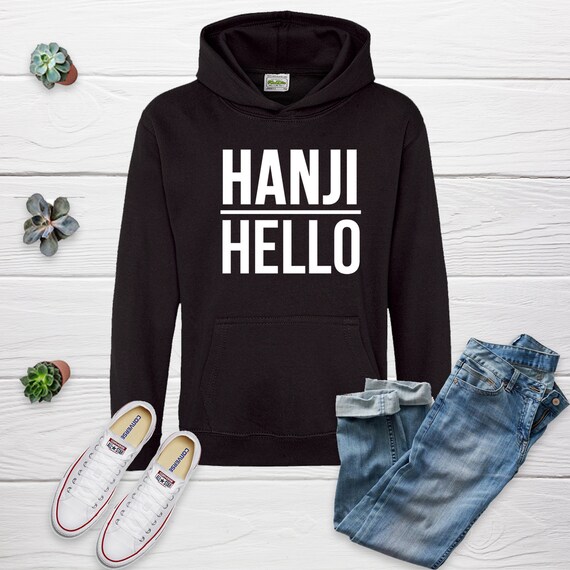 Hanji Hello Hoodie Shirt Sweat Shirt Hello Urdu Hindi Hangi T