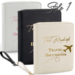 Personalised Travel Document Holder/ Custom Travel Organiser/ Personalised Travel Document Organiser/