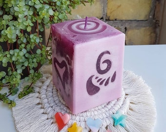 Geburtstagskerze zum Kindergeburtstag, mit Zahl von 1 bis 9 Jahre, zum Jahres- oder Hochzeitstag