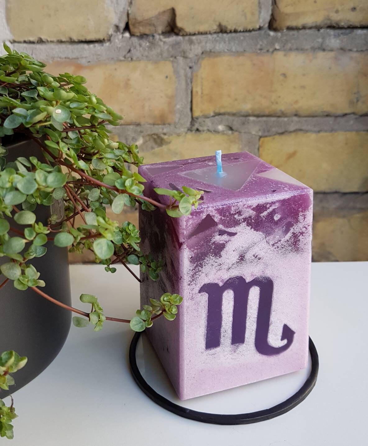 Zodiac sign candle for astrology fans angular large candle Etsy