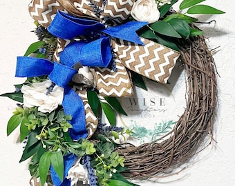 Wreath for front door, Wreath for Year Round, Grapevine Wreath, Everyday Wreath, Welcome Wreath, Mother’s Day gift, gift for mom