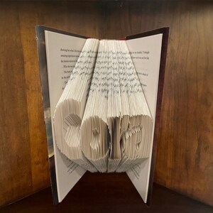 Personalized Book Folding Art - Custom Book Sculpture - Handcrafted Anniversary Gift - Unique Wedding Decor - Perfect Birthday Gift
