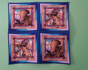 Quilted Buffalo and Chief Print