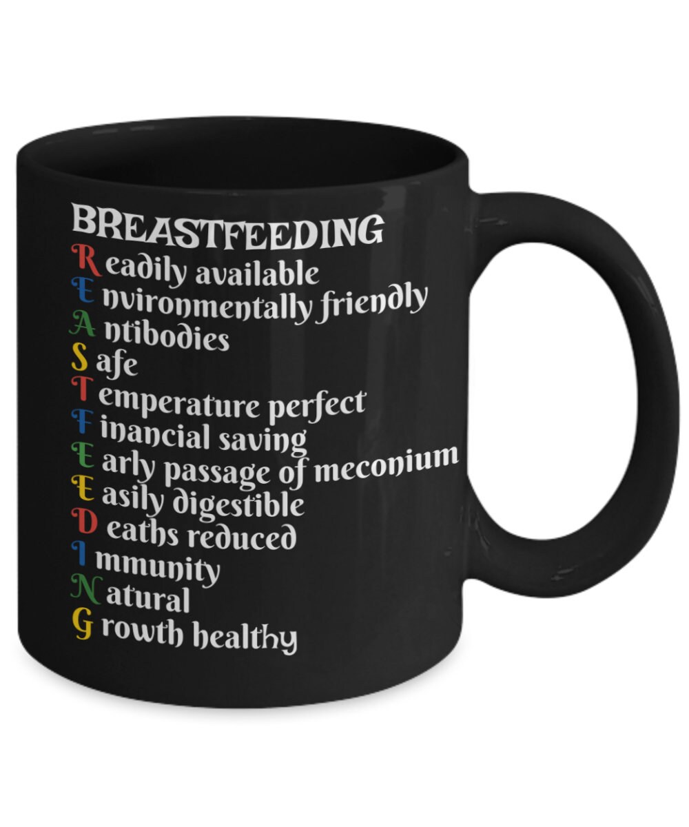 Breastfeeding Mug Breastfeeding Gift Black Mug Perfect Gift Etsy