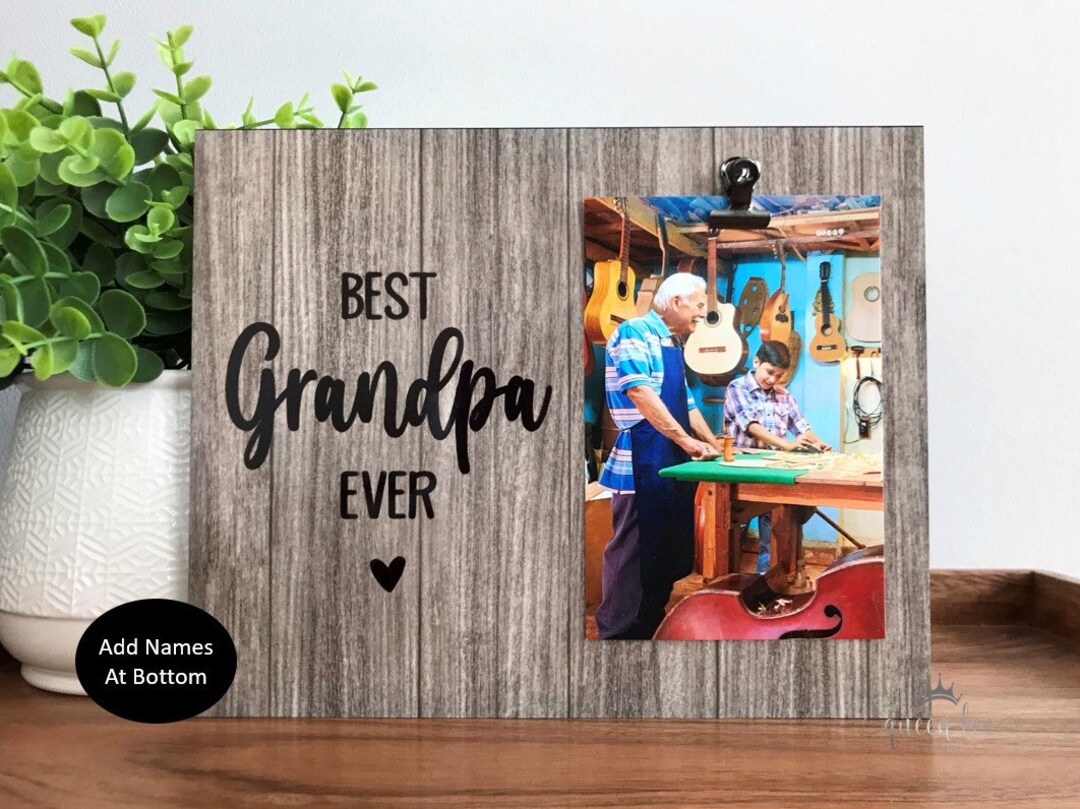 Best Grandpa Ever Picture Frame Grandpa Picture Frame Father's Day Gift