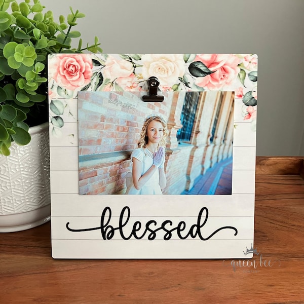 Blessed Frame | Blended Family Frame | First Communion Gift | Baptism Picture Frame | Confirmation Picture Frame | First Communion Frame