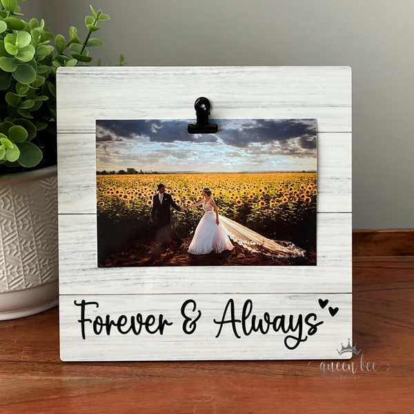Forever and  Always Picture Frame  | Wedding Frame | Newlyweds Gift | Couples Frame | Bride & Groom Frame | Personalized Wedding Gift