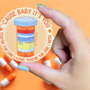 Pegatina Zoloft, pegatina de Beyonce, pegatina de salud mental, pegatina de medicación, pegatinas divertidas, pegatinas impermeables, pegatinas para portátiles, sertralina