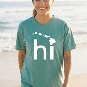 Hawaii Shirt - Comfort Colors® HI Graphic Tee, The Aloha State Vacation Souvenir Gift