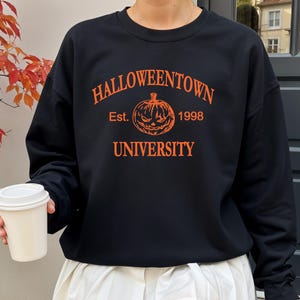 Halloweentown University Sweatshirt - Halloween College Style Crewneck, Gildan® Sizes XS - 2XL